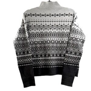 🎿❄️ JOIE Fair Isle Nordic Mock Neck Sweater | Alpine Scandi Minimal Knit | Sz M